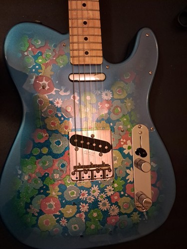 Fender blue flower telecaster - blue,